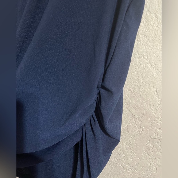 Sweet Wanderer Maternity Navy Blouse with Gold Hardware - Picture 5 of 6